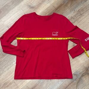 Vineyard Vines Women’s candy cane Bright Red Long Sleeve Tee size large